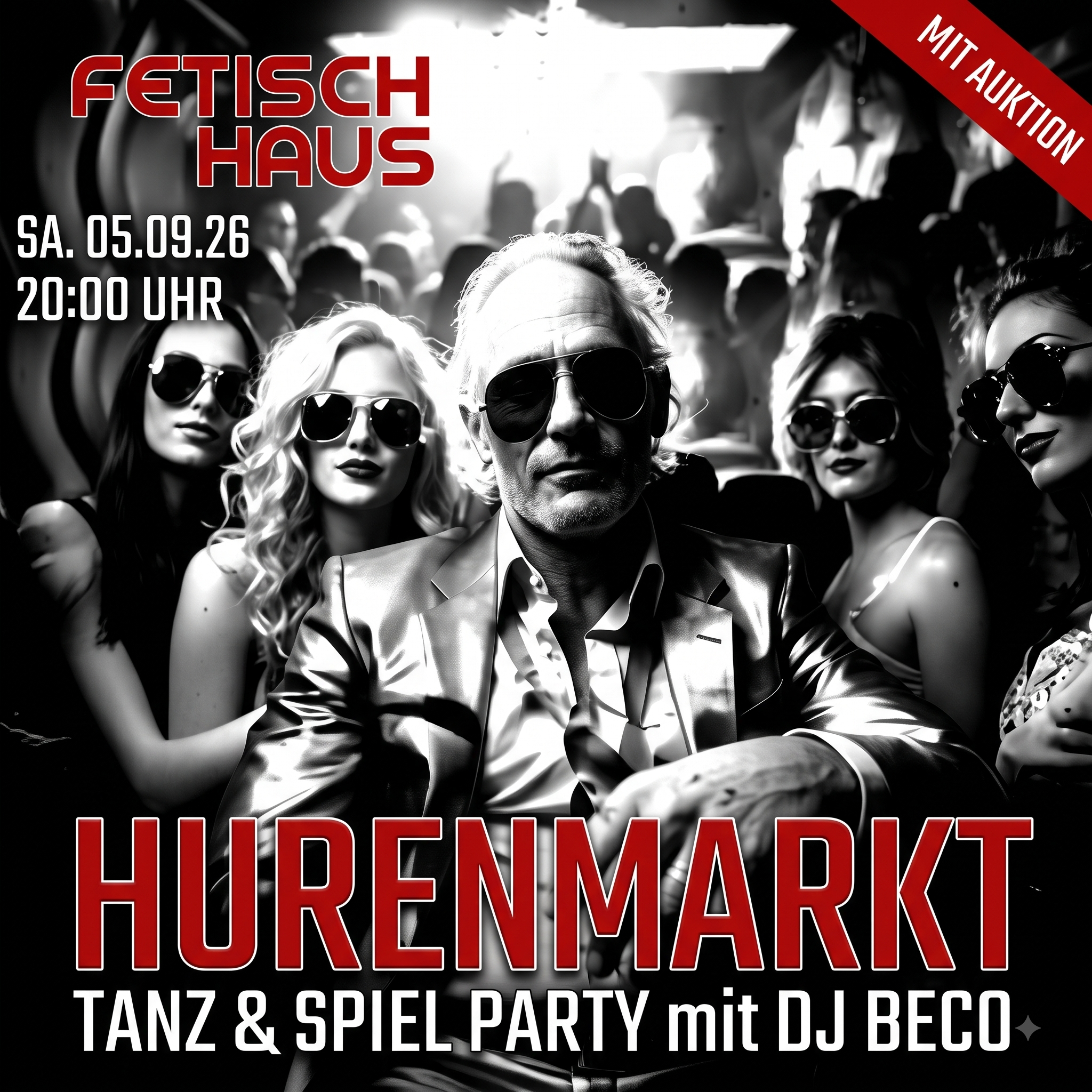PREMIERE IM FETISCHHAUS: HURENMARKT MIT VERSTEIGERUNG – „THE GAME“
